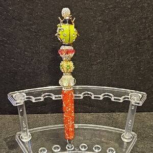 Colorful Bejeweled Ladybug Pen